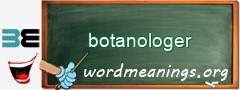 WordMeaning blackboard for botanologer